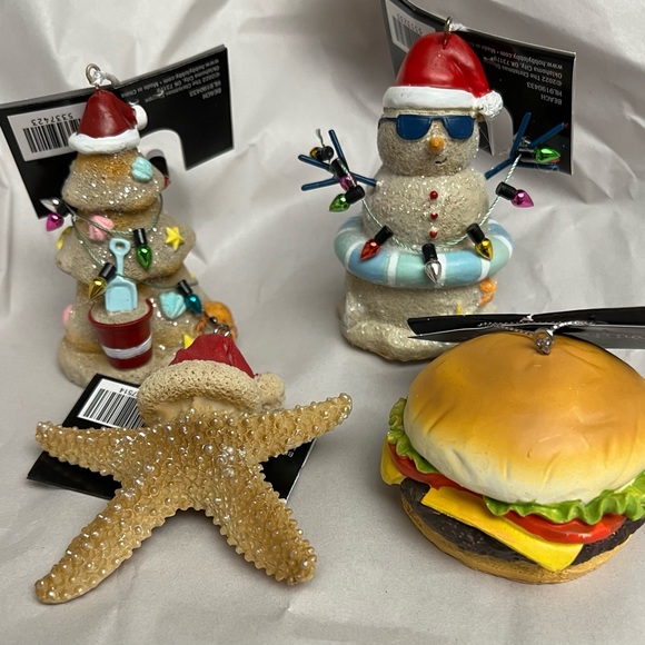 Other - 🎄Margaritaville Themed Ornaments- RIP Jimmy Buffett- 4 Ornaments 🍔🍔